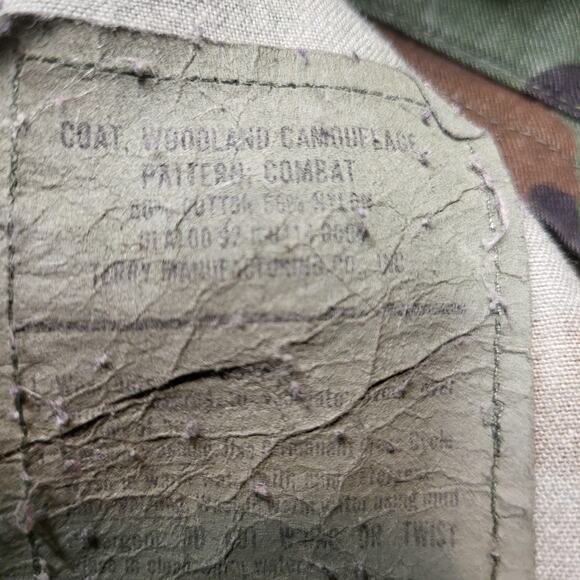 Vintage US Air Force Jacket Mens Small Short Woodland Camo BDU Patches 90s - Picture 5 of 10